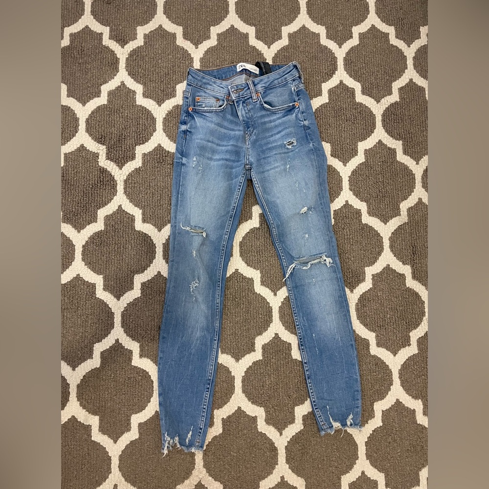 Zara Multidamaged Style Skinny Jeans